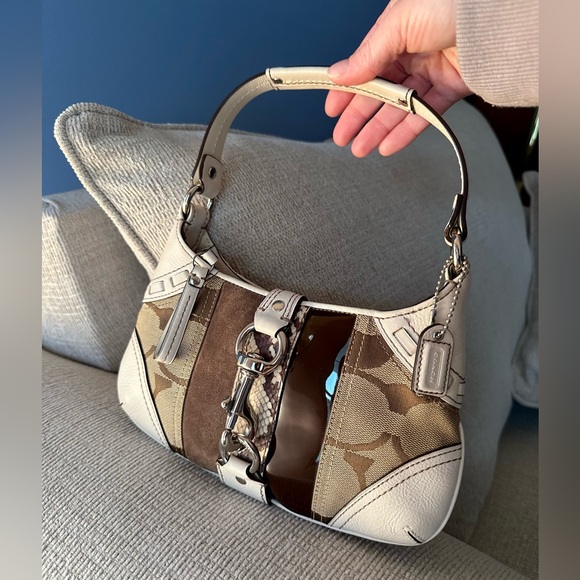 Coach Handbags - Coach RARE Y2K Classic Monogram Hampton Hobo Mini Bag